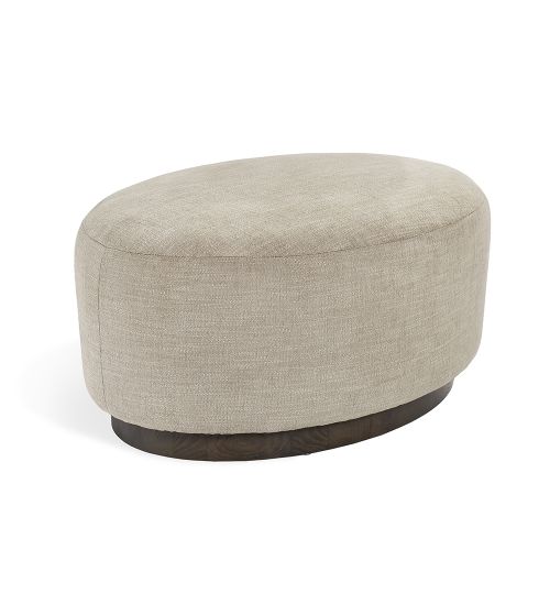Dana Ottoman w/ wood plinth