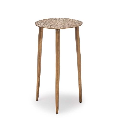 Saxon Accent Table - Antique Brass