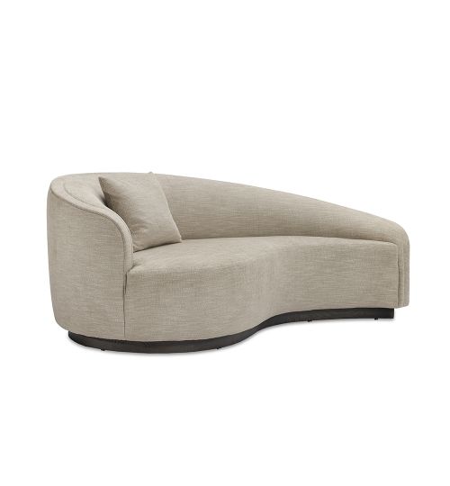 Dana Classic Left Chaise w/ wood plinth