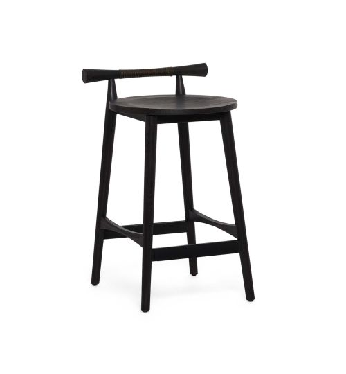 Madeira Counter Stool - Matte Black