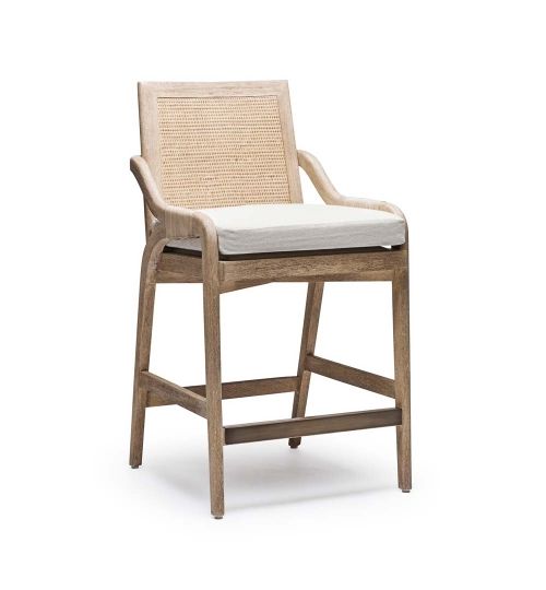 Delray Counter Stool - White Ceruse