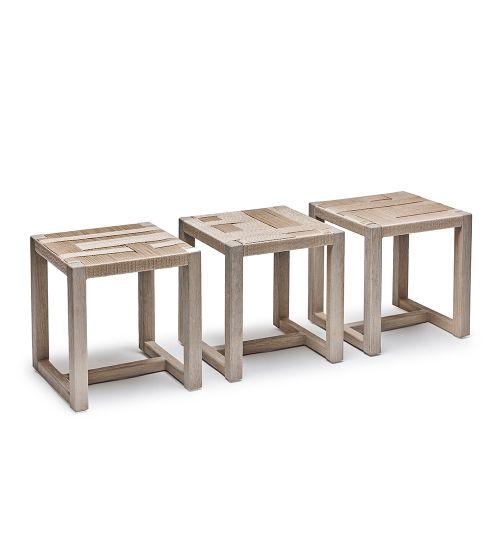 Venice Square Stools  - Champagne