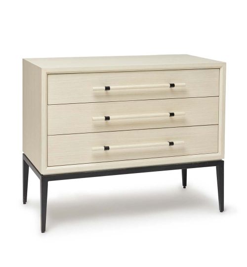 Burton 3 Drawer Bedside - Parchment