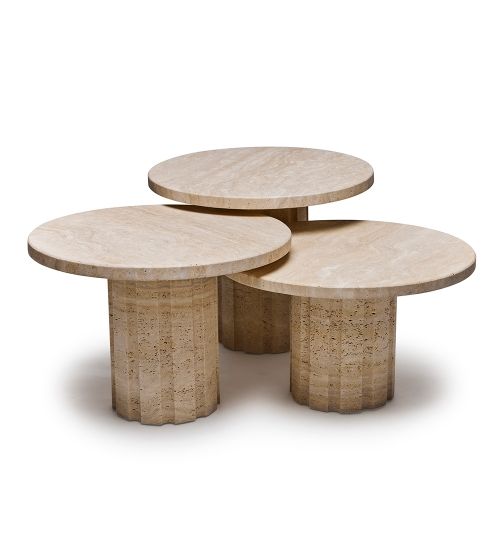 Amerigo Bunching Tables - Travertine