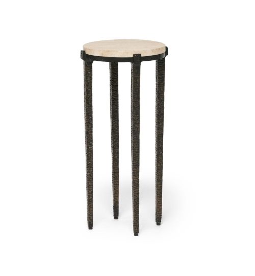 Como Drink Table - Raw Travertine