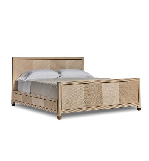 Jensen King Bed - Whitewash