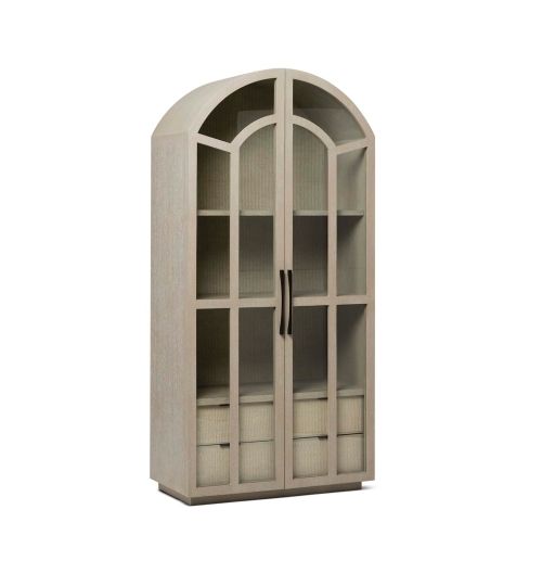 Claudine Glass Door Cabinet - Cliffside
