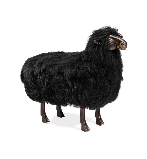 Leon Sheep Sculpture - Black