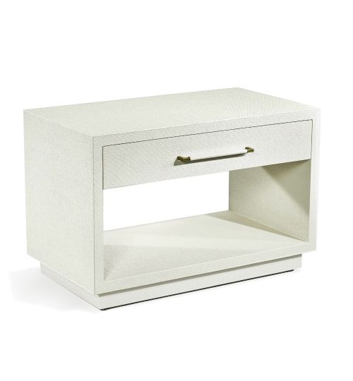 Taylor Low Bedside Chest - White