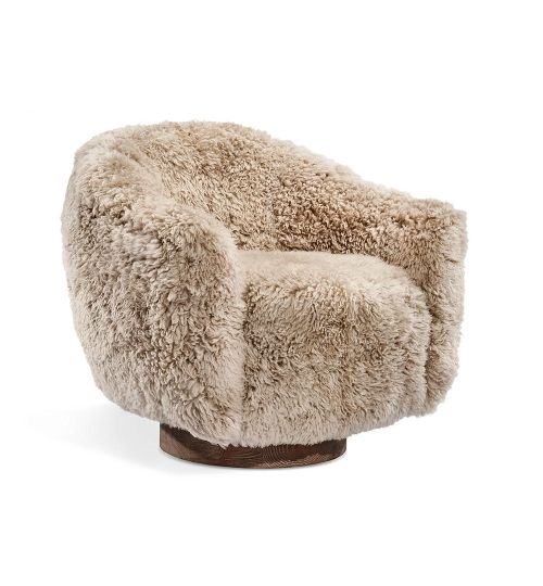 Simone Swivel Chair - Morel Taupe