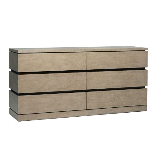 Bolton 6 Drawer Chest - Washed taupe