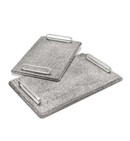 Audrina Trays - Natural Hide