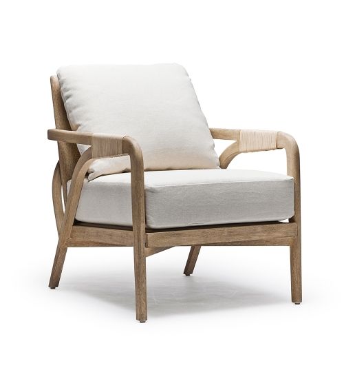 DELRAY LOUNGE CHAIR - WHITE CERUSE