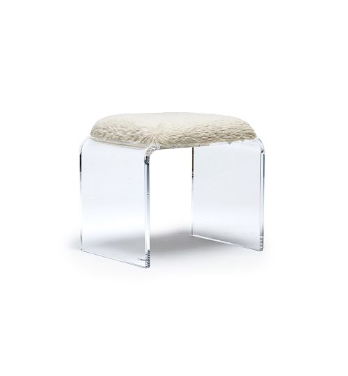 Mira Acrylic Stool - Almond