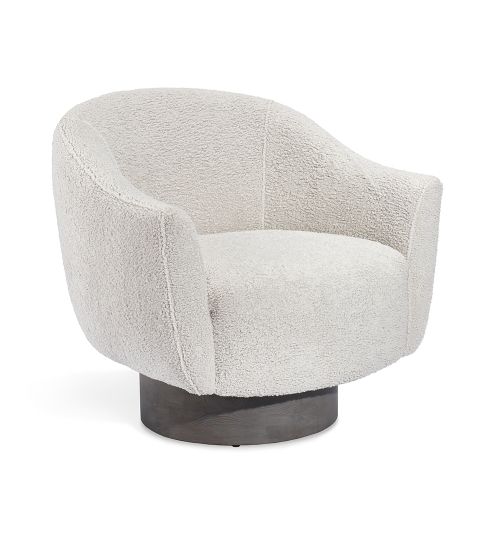 Simone Swivel Chair - Haze Shearling