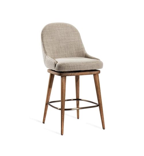 Harper Swivel Counter Stool - Flax