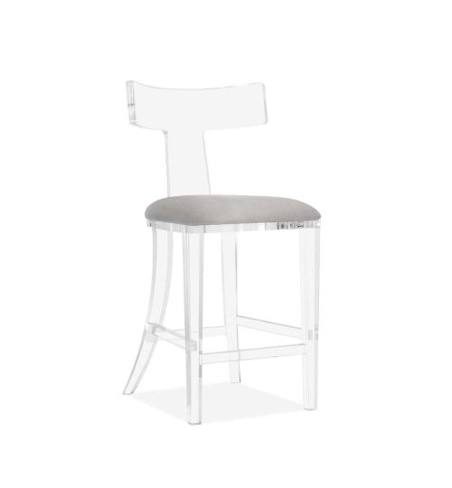 Tristan Counter Stool - Grey Velvet