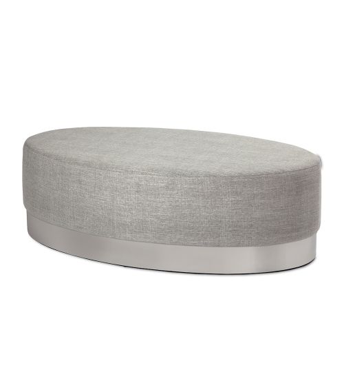 Doutzen Oval Ottoman Nickel