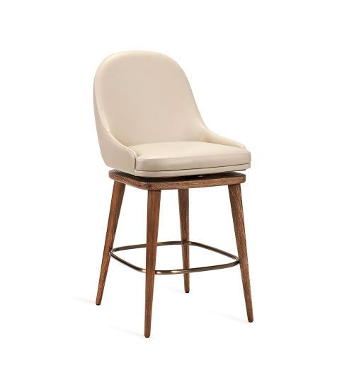 Harper Swivel Counter Stool - Cream
